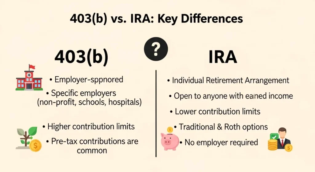 Difference Between 403b and IRA