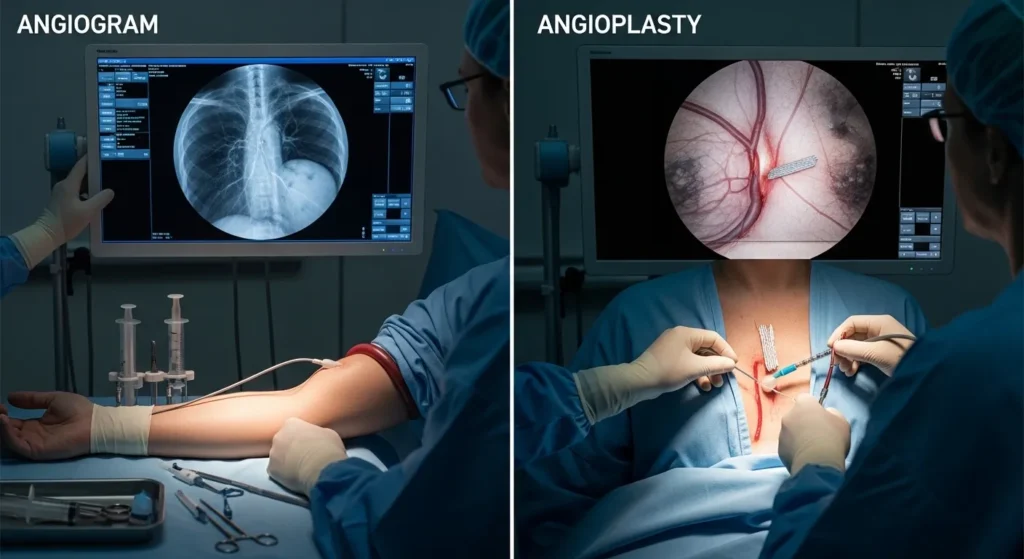 Difference Between Angiogram and Angioplasty
