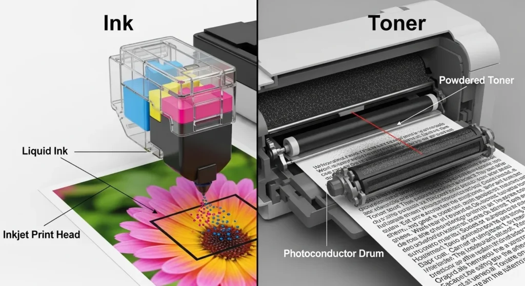 Difference Between Ink and Toner
