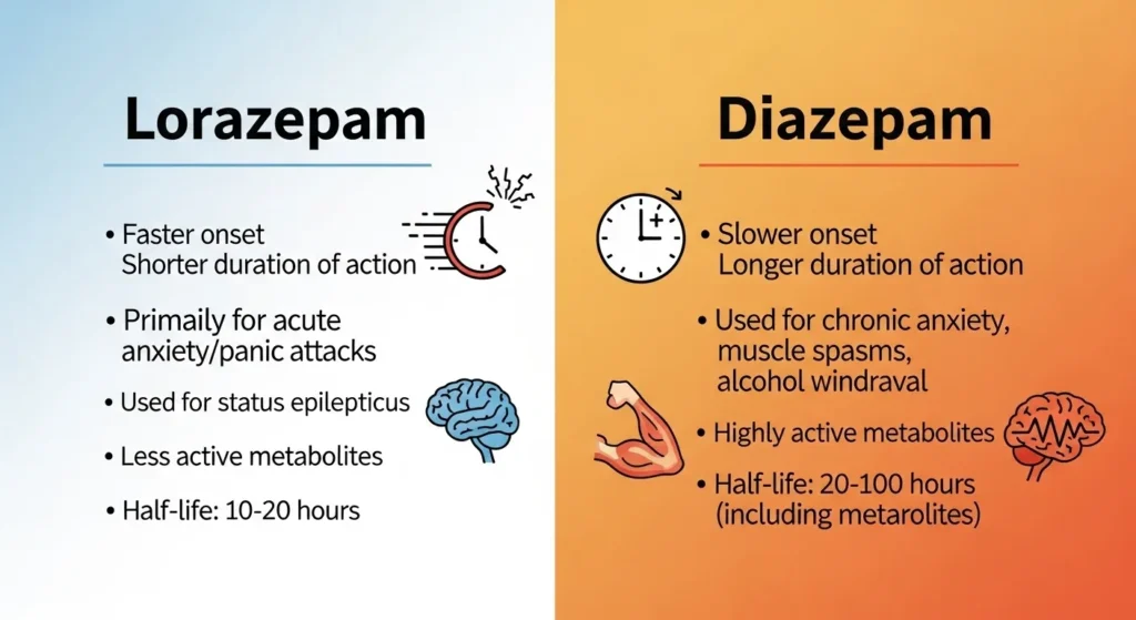 Difference Between Lorazepam and Diazepam