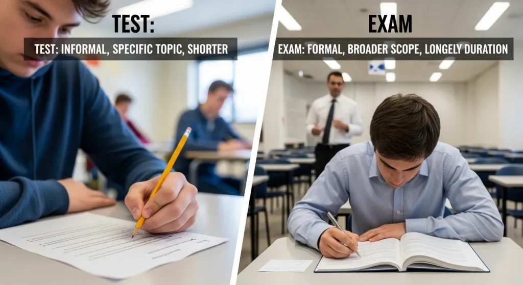 Difference Between Test and Exam