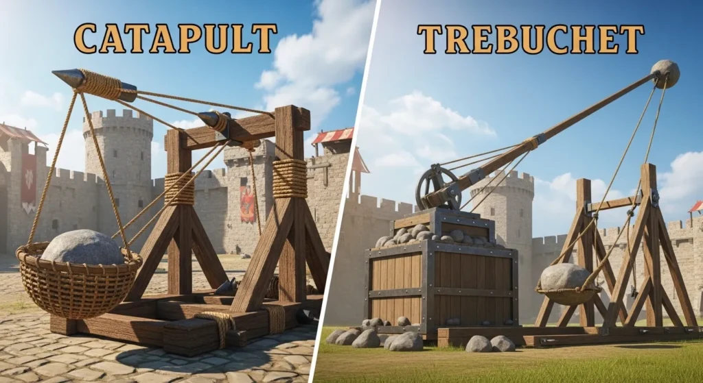 Difference Between the Main Keywords Catapult and Trebuchet