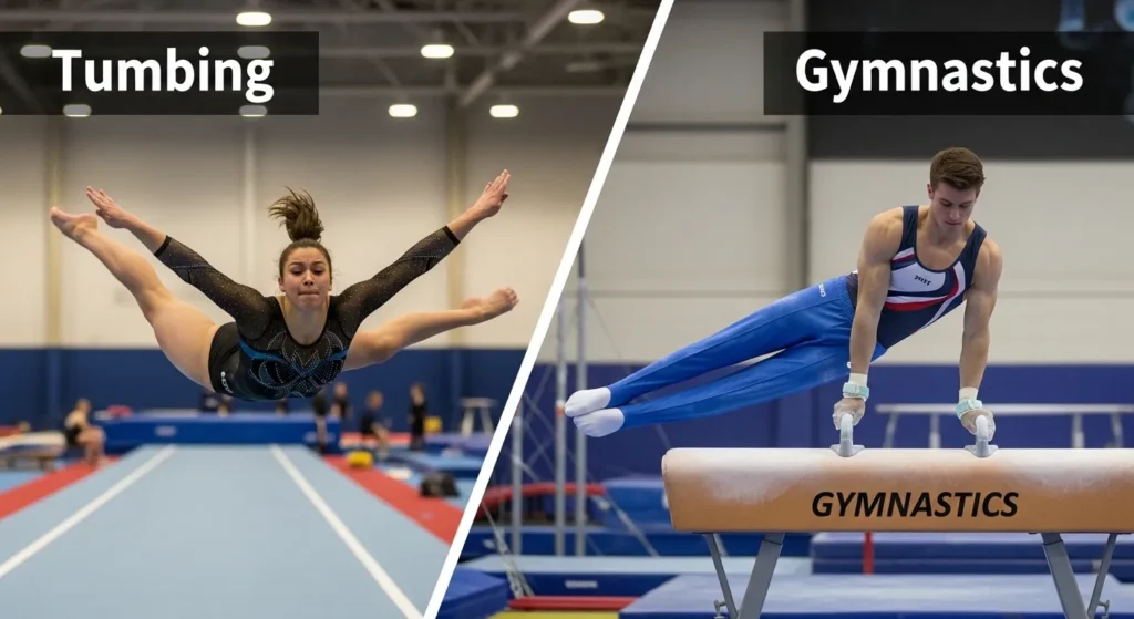 Difference Between Tumbling and Gymnastics