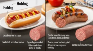 difference between hotdog and sausage