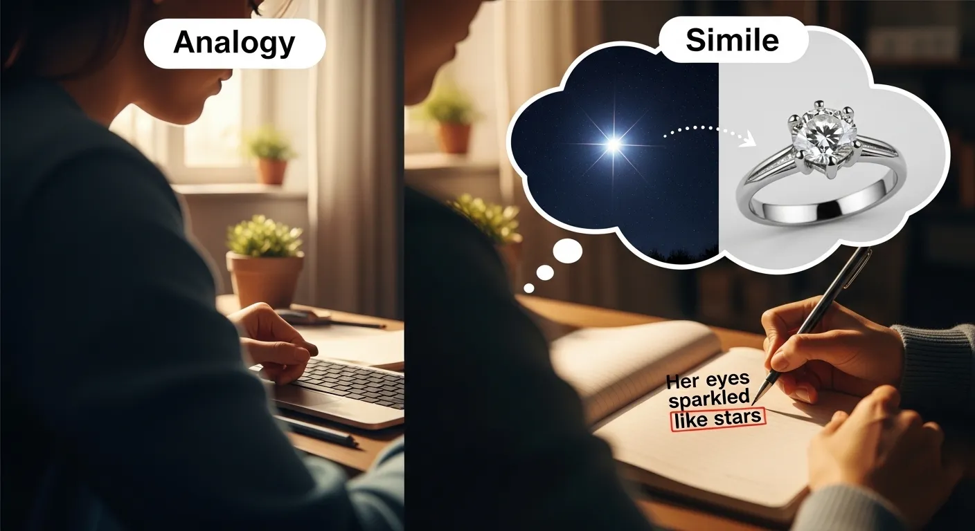 difference between analogy and simile