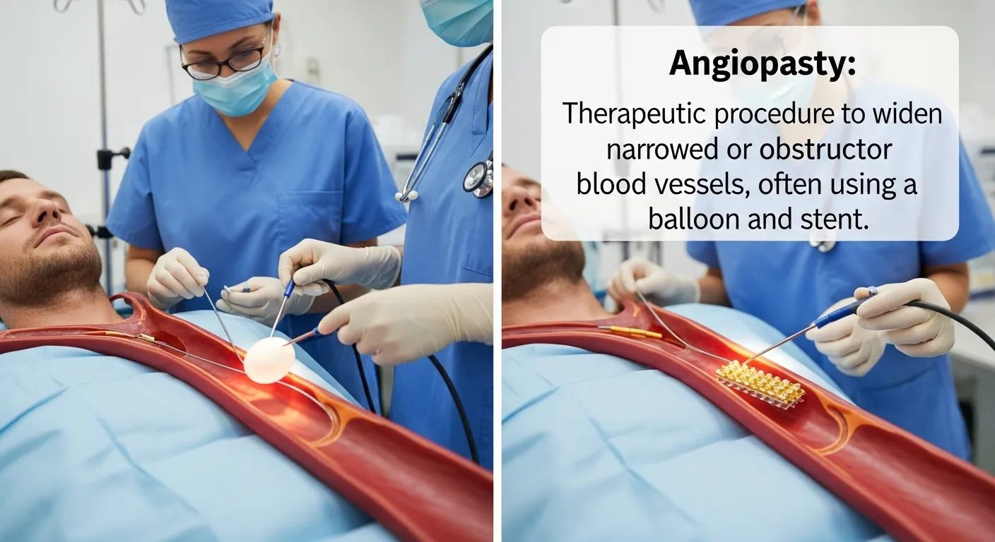 difference between angiogram and angioplasty