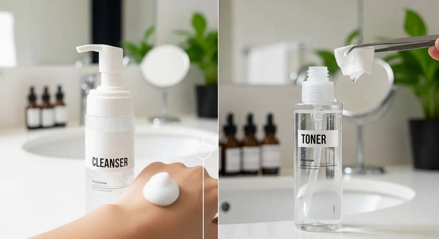 difference between cleanser and toner