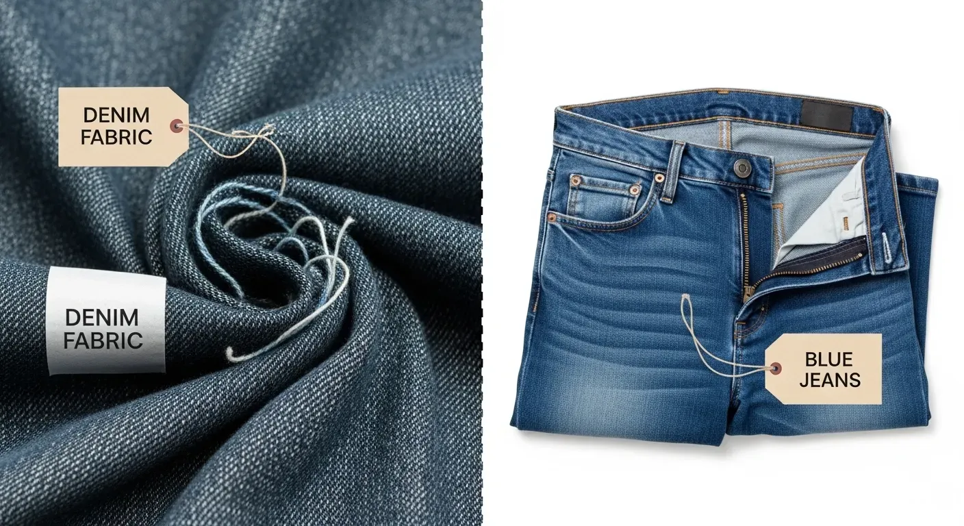 difference between denim and jeans