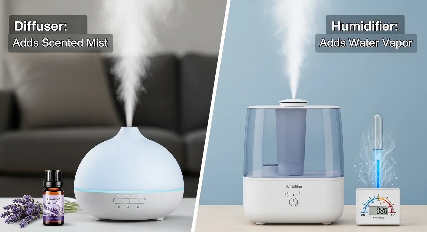 difference between diffuser and humidifier