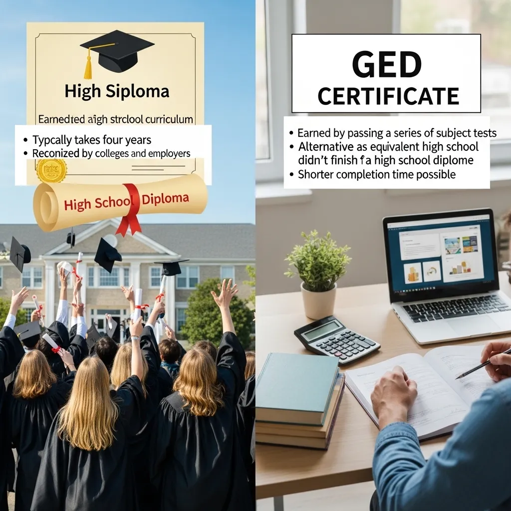 difference between diploma and ged