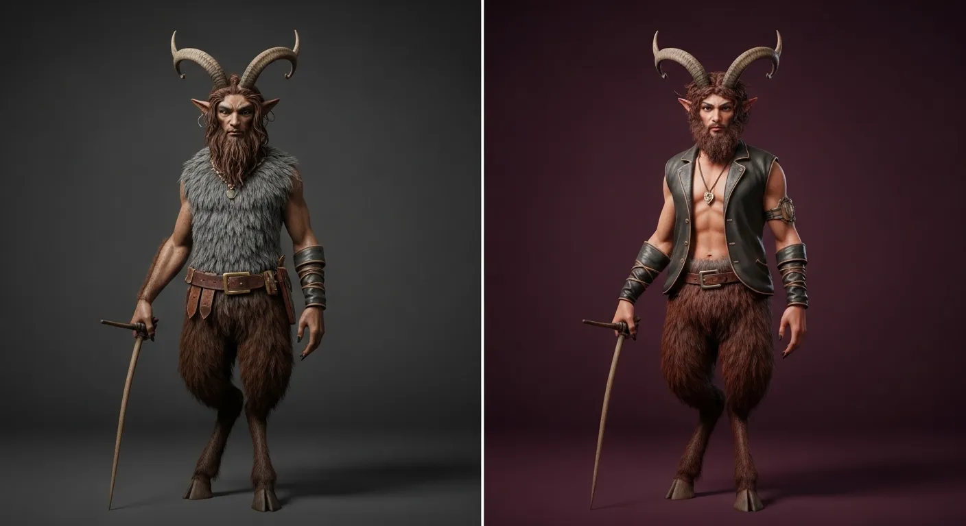 difference between faun and satyr