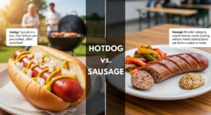 difference between hotdog and sausage