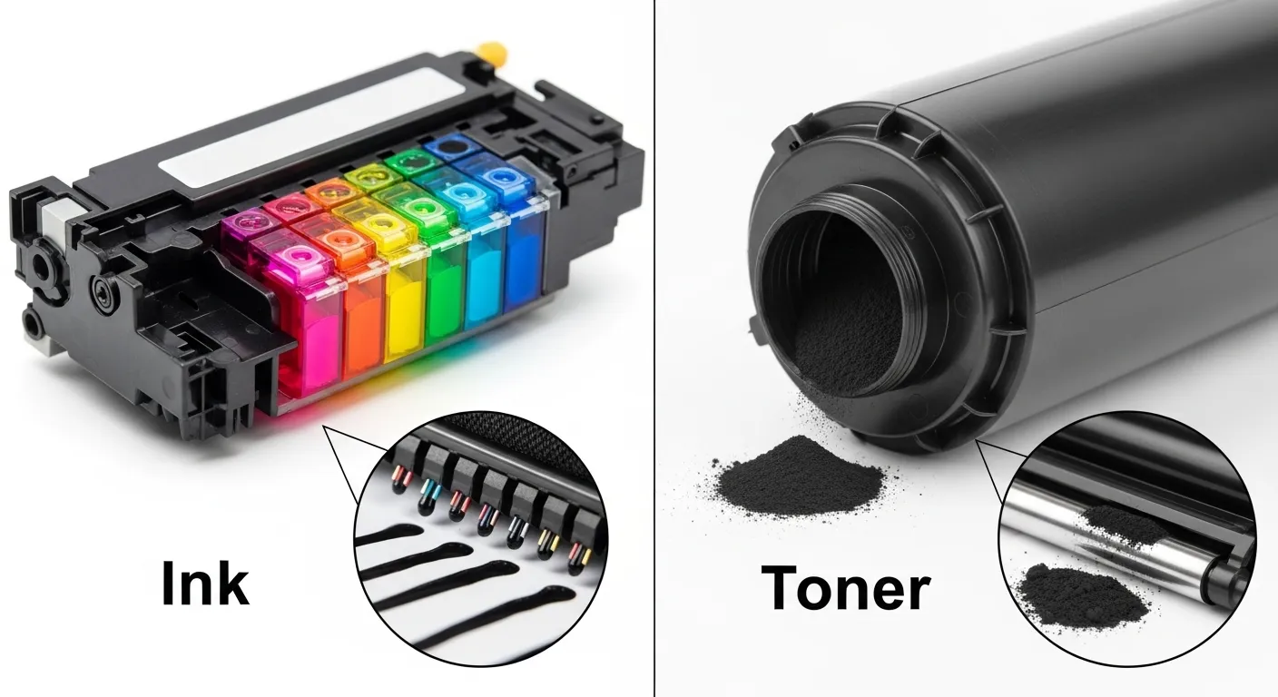 difference between ink and toner