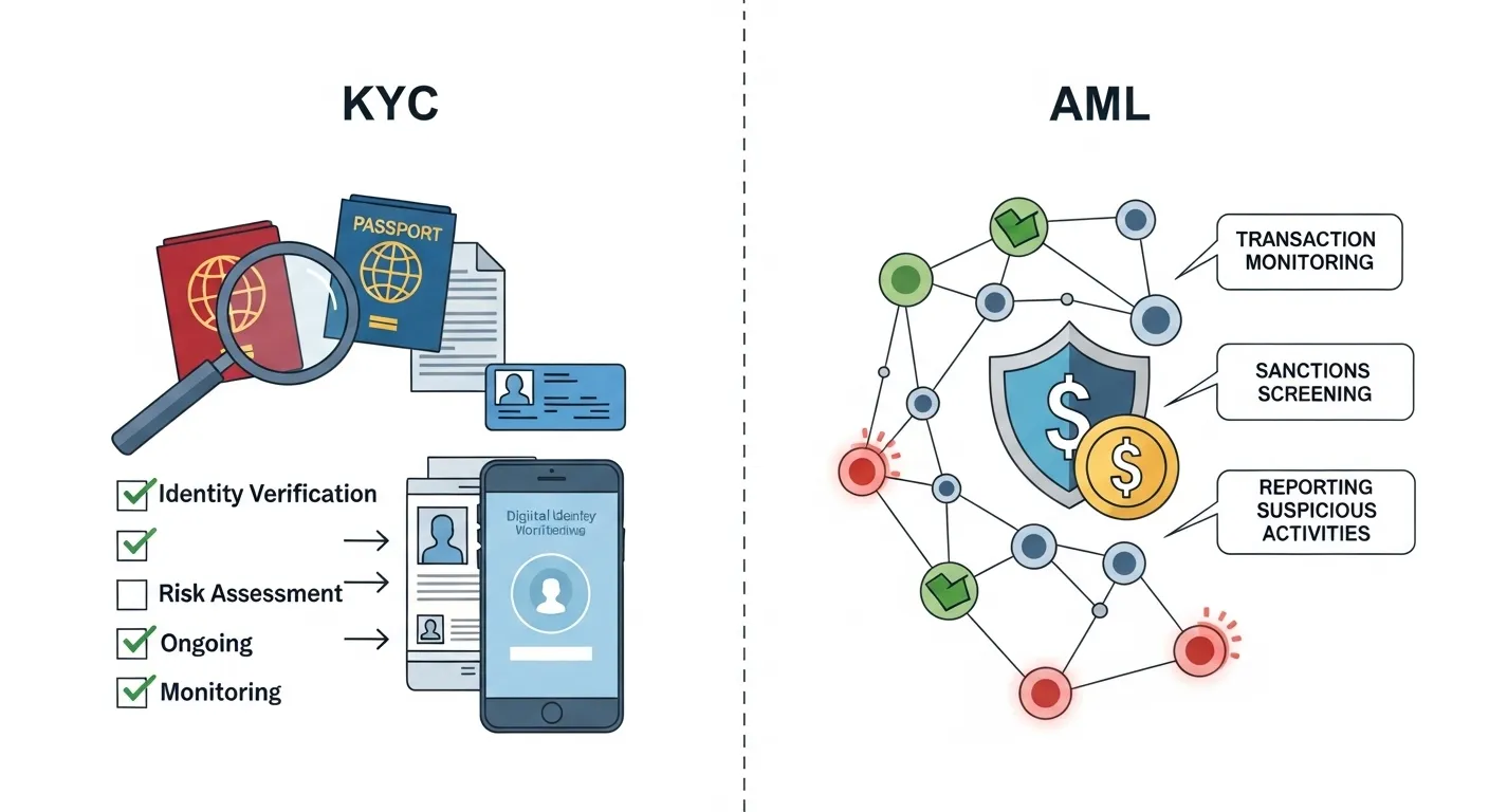 difference between kyc and aml