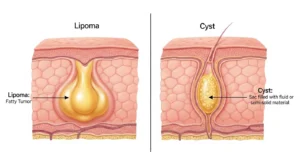 difference between lipoma and cyst