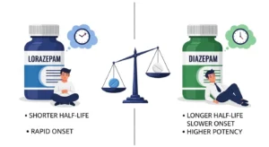difference between lorazepam and diazepam