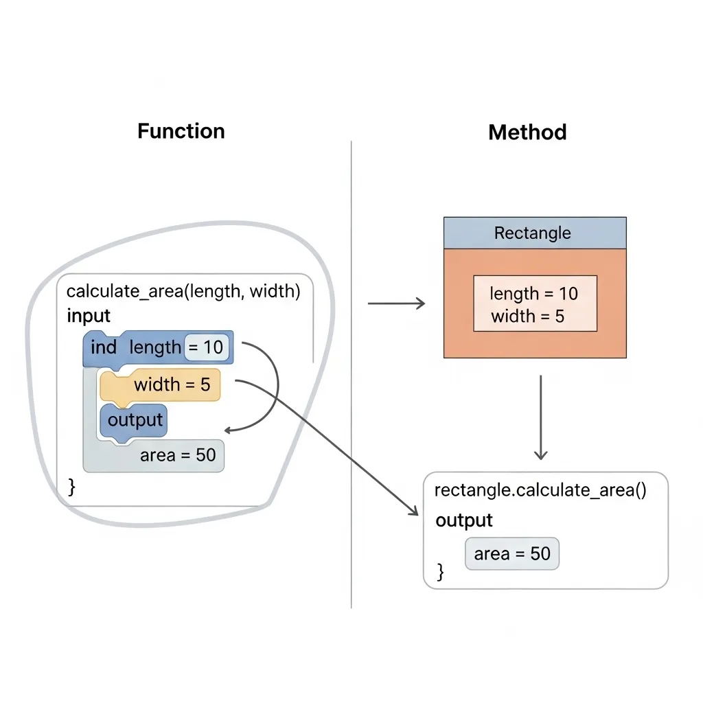 difference between method and function