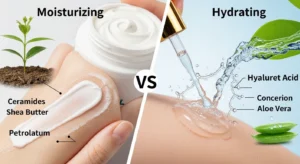 difference between moisturizing and hydrating
