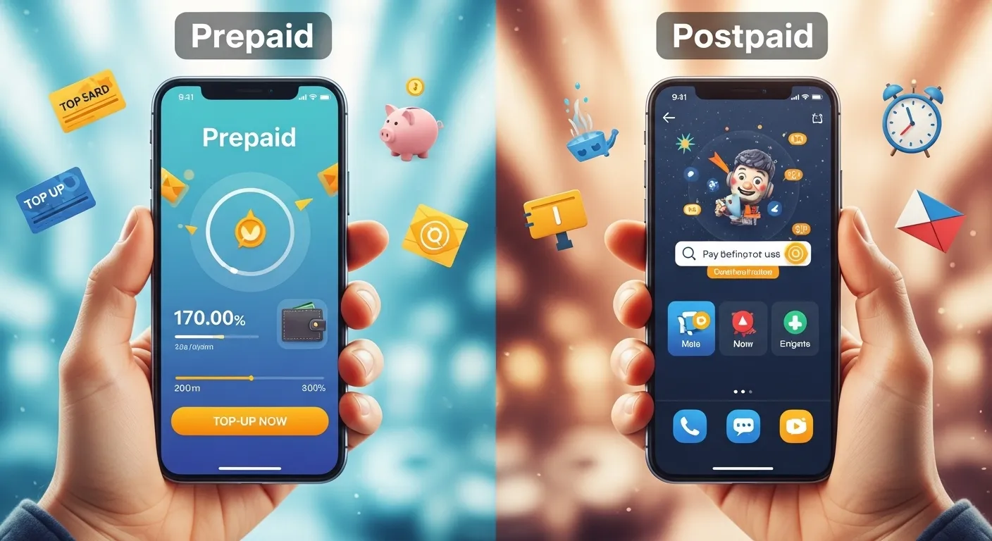 difference between prepaid and postpaid