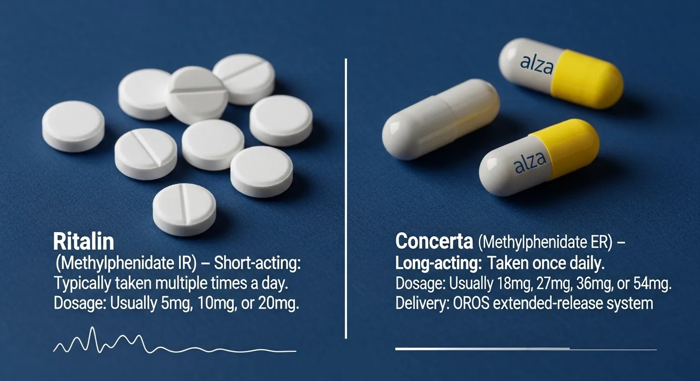 difference between ritalin and concerta