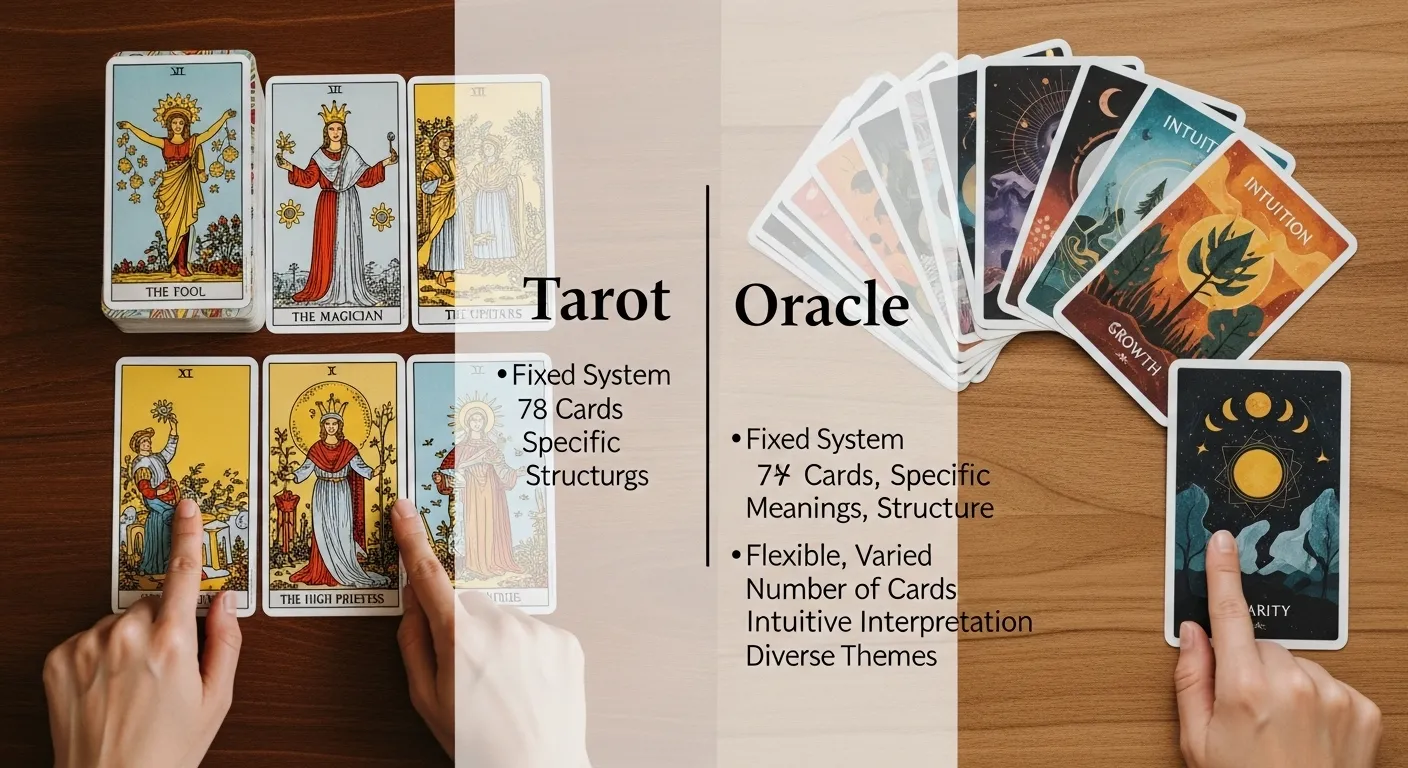 difference between tarot and oracle