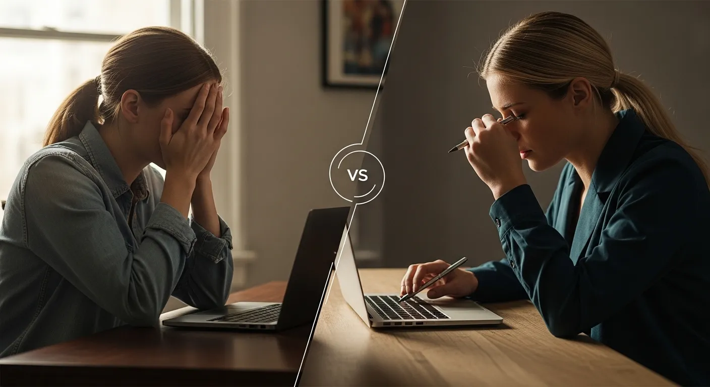 difference between test and exam