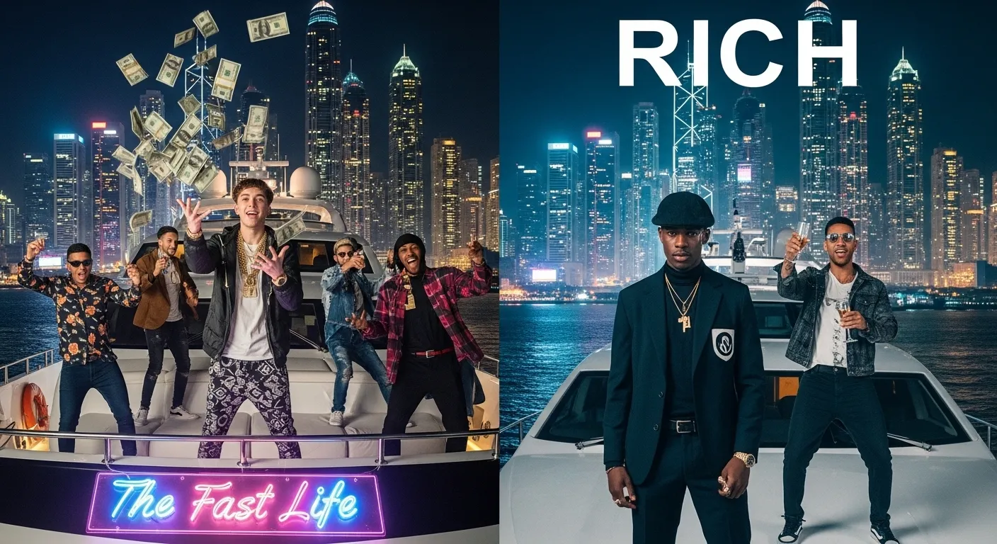 difference between wealthy and rich