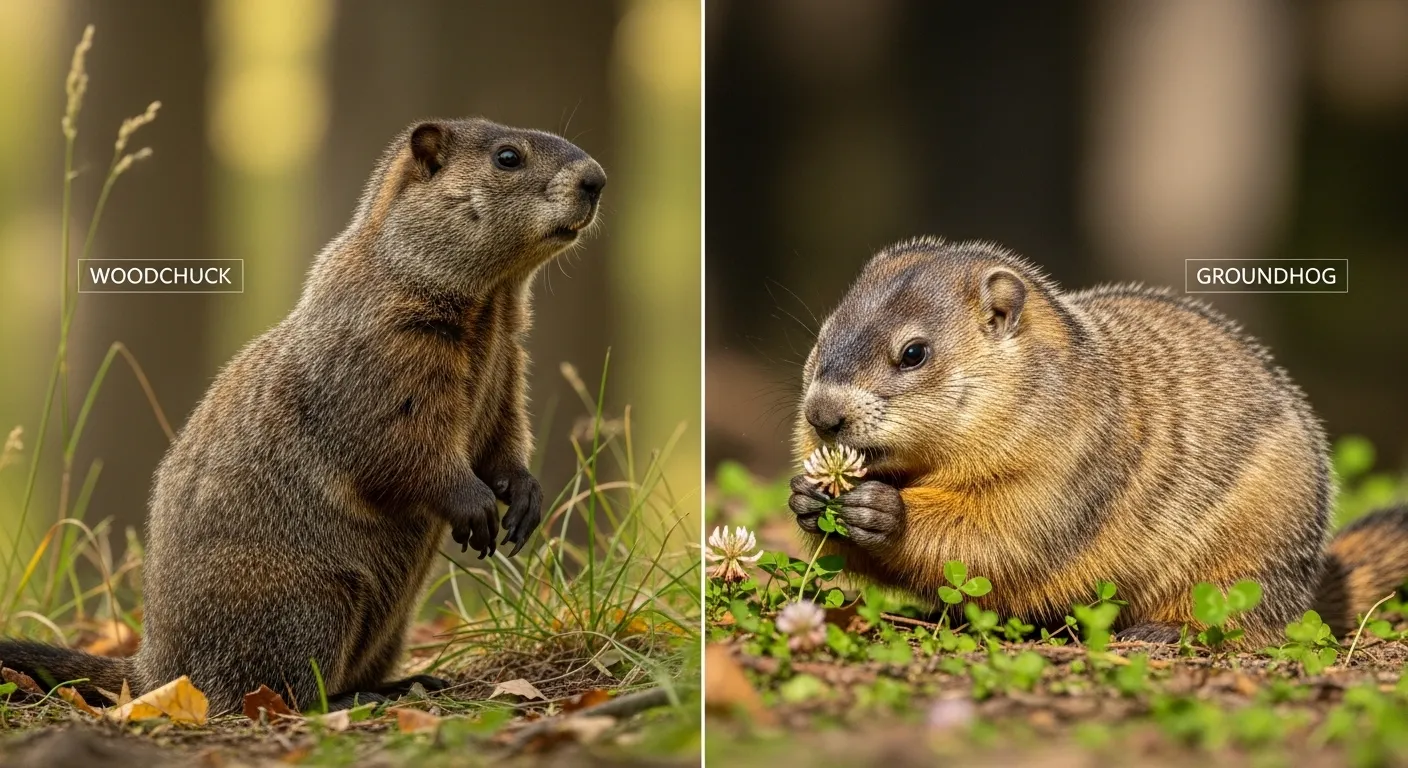 difference between woodchuck and groundhog